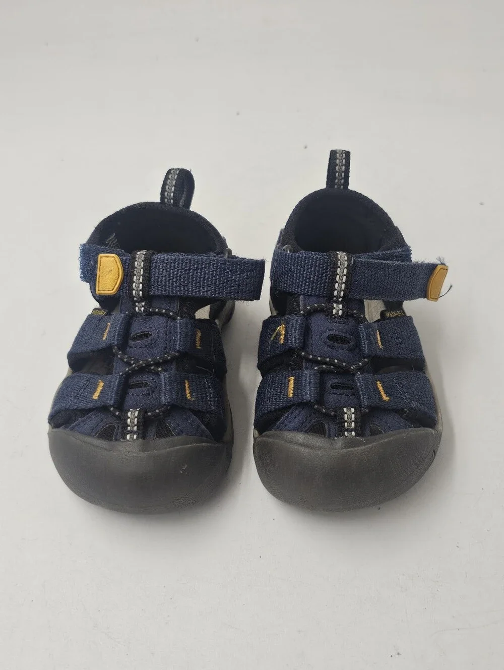 KEEN Newport H2 Toddler Navy Yellow Closed Toe Water Sandals Size 5T